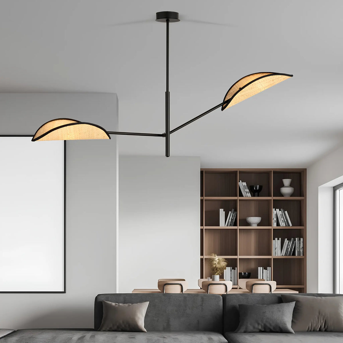 Emibig Vene Taklampa 2-ljus 102x11 cm, Svart
