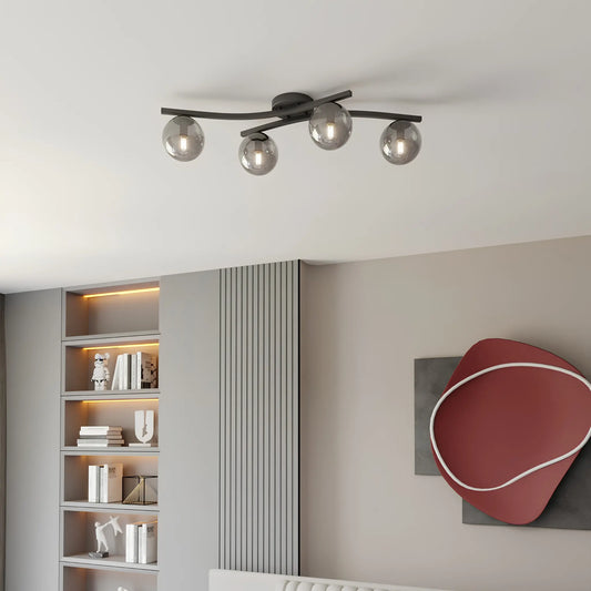 Emibig Opus Taklampa 4-ljus Ø60 cm, Svart