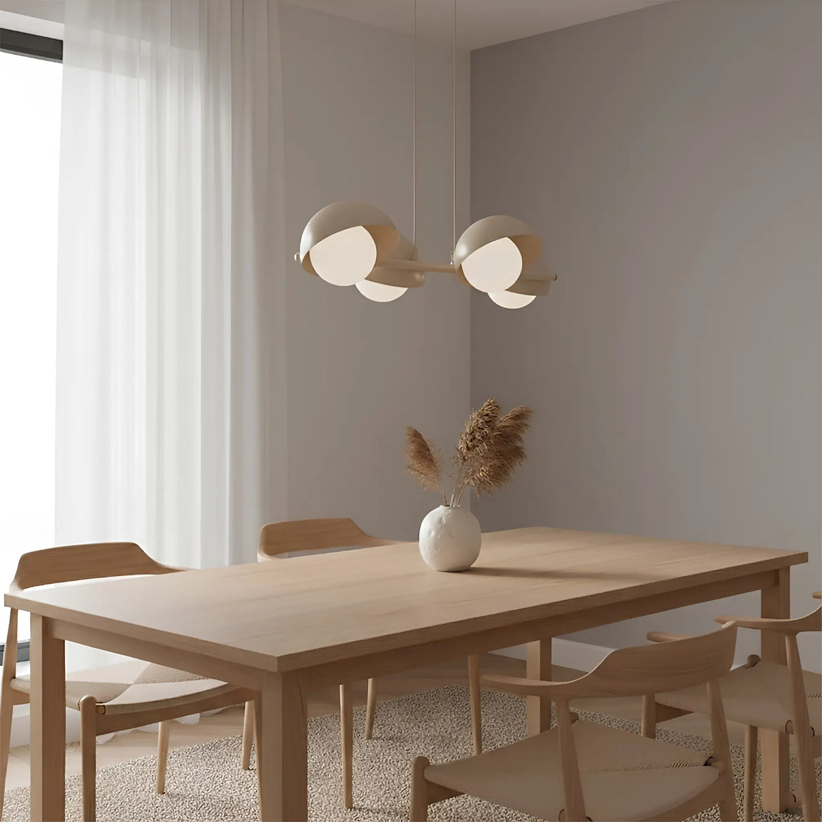 Emibig Boom Pendellampa 4-ljus 60x32 cm, Beige