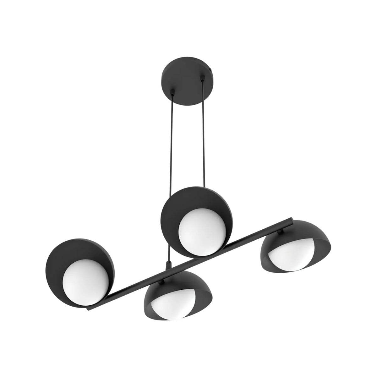 Emibig Boom Pendellampa 4-ljus 60x32 cm, Svart