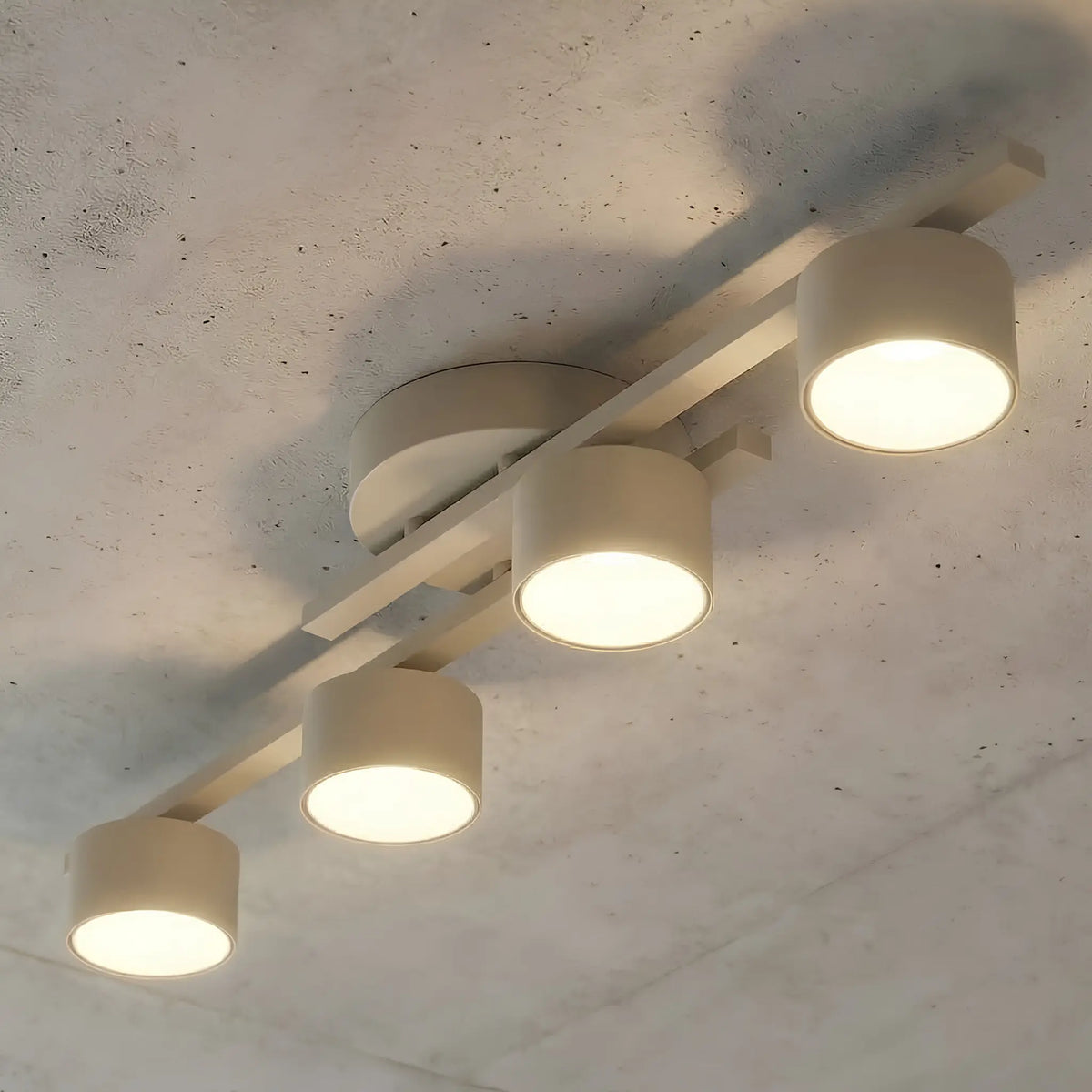 Emibig Fragment Taklampa 4-ljus 87x29 cm, Beige