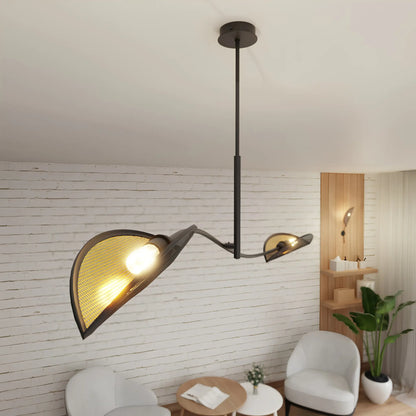 Emibig Lotus Taklampa 2-ljus 103x11 cm, Svart