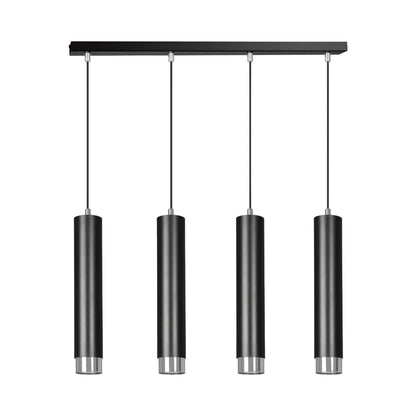 Emibig Kibo Pendellampa 4-ljus 60x6 cm, Svart/Silver