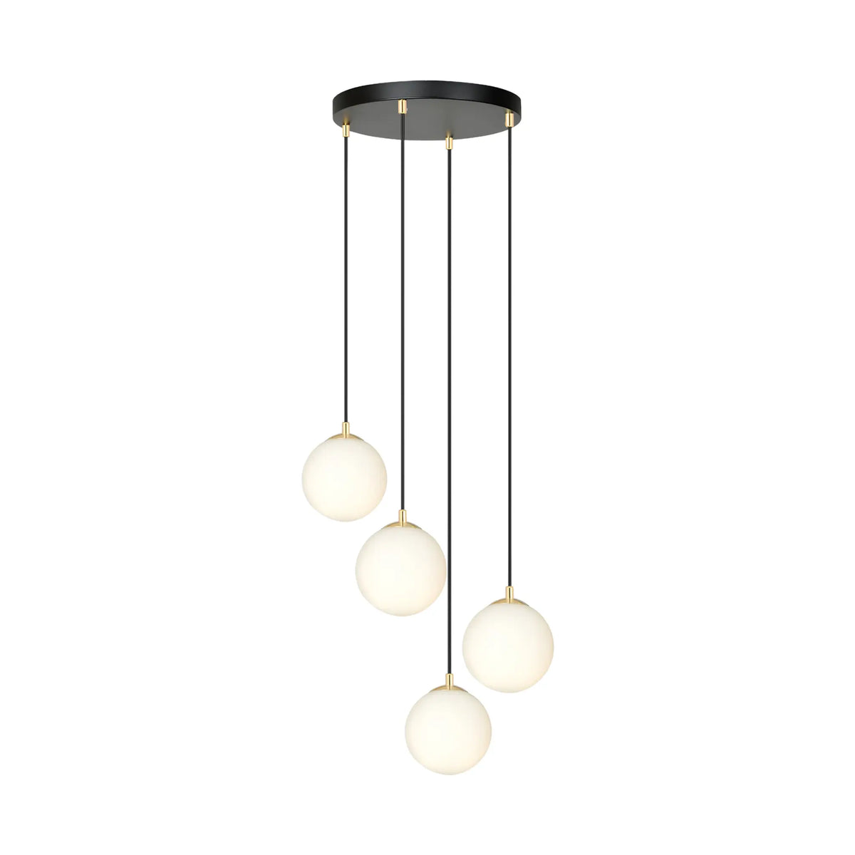 Emibig Royal Pendellampa 4-ljus Ø40 cm, Svart/Guld