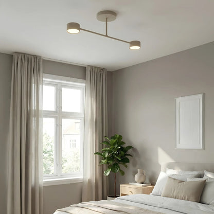 Emibig Halo Taklampa 2-ljus 60x8 cm, Beige