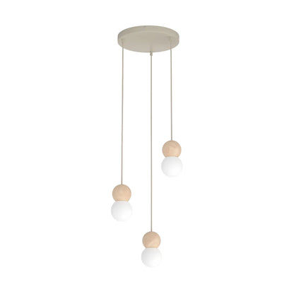 Emibig Loop Pendellampa 3-ljus Ø23 cm, Beige