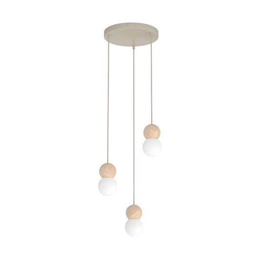 Emibig Loop Pendellampa 3-ljus Ø23 cm, Beige