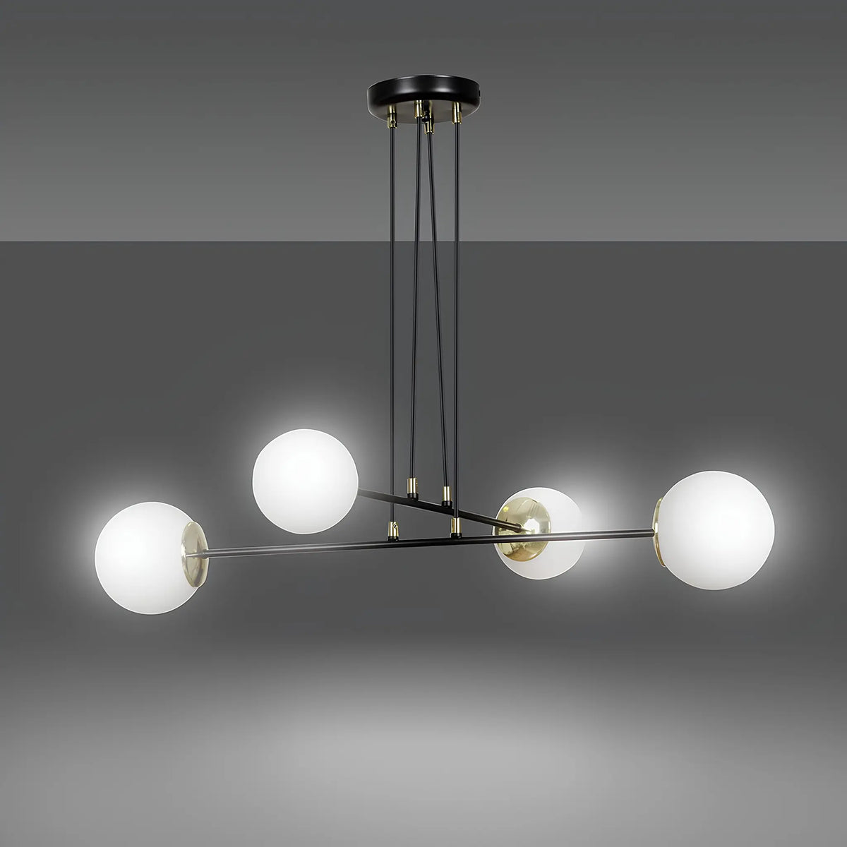 Emibig Ognis Pendellampa 4-ljus Ø75 cm, Svart