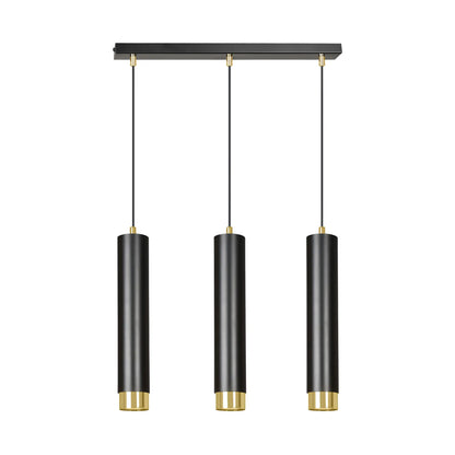 Emibig Kibo Pendellampa 3-ljus 45x6 cm, Svart/Guld