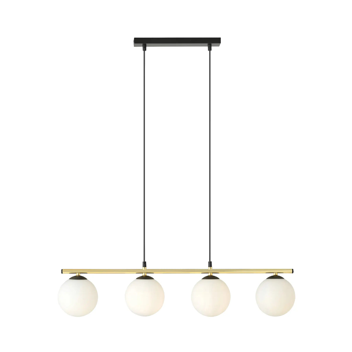 Emibig Alora Pendellampa 4-ljus 85x14 cm, Svart/Guld