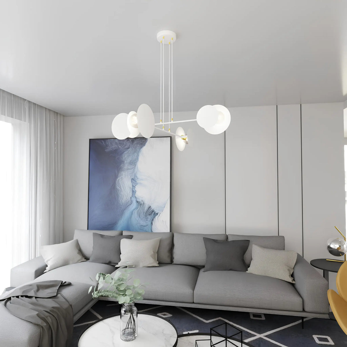 Emibig Idea Pendellampa 4-ljus Ø96 cm, Vit
