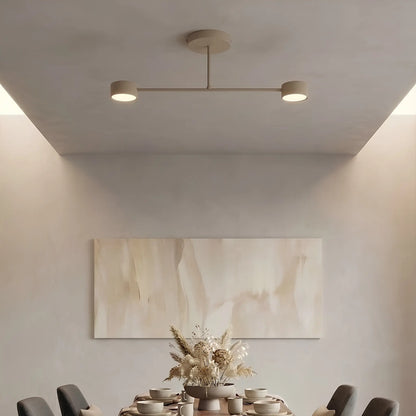Emibig Halo Taklampa 2-ljus 60x8 cm, Beige