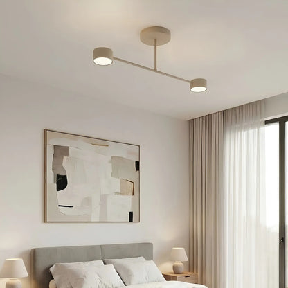 Emibig Halo Taklampa 2-ljus 60x8 cm, Beige