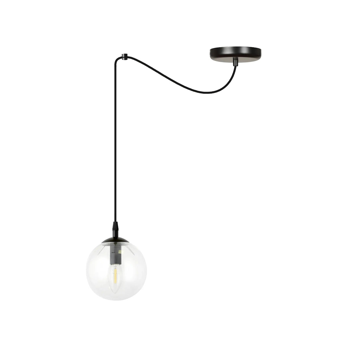 Emibig Gigi Pendellampa 200x14 cm, Svart/Klar