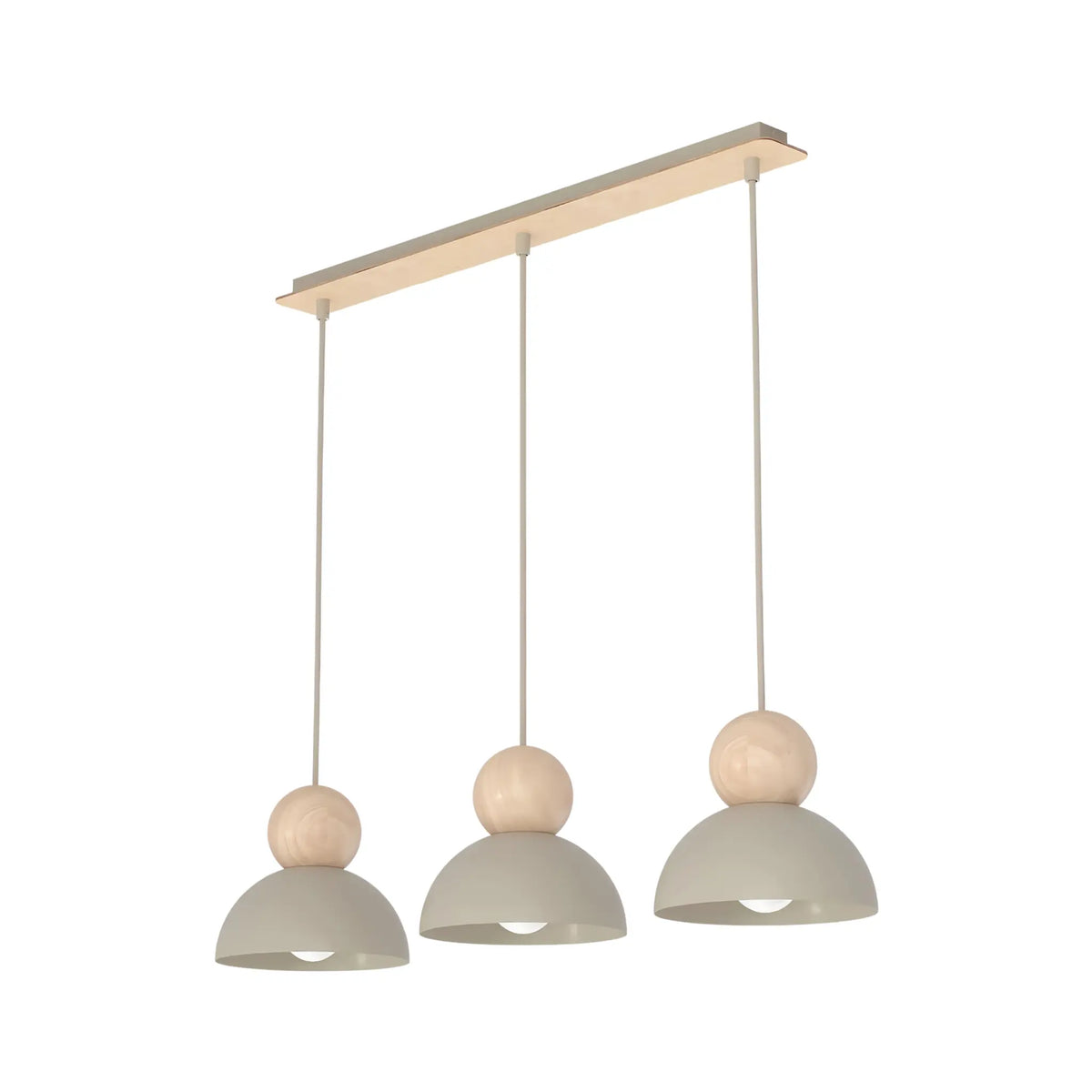 Emibig Kaki Pendellampa 3-ljus 73x18 cm, Beige
