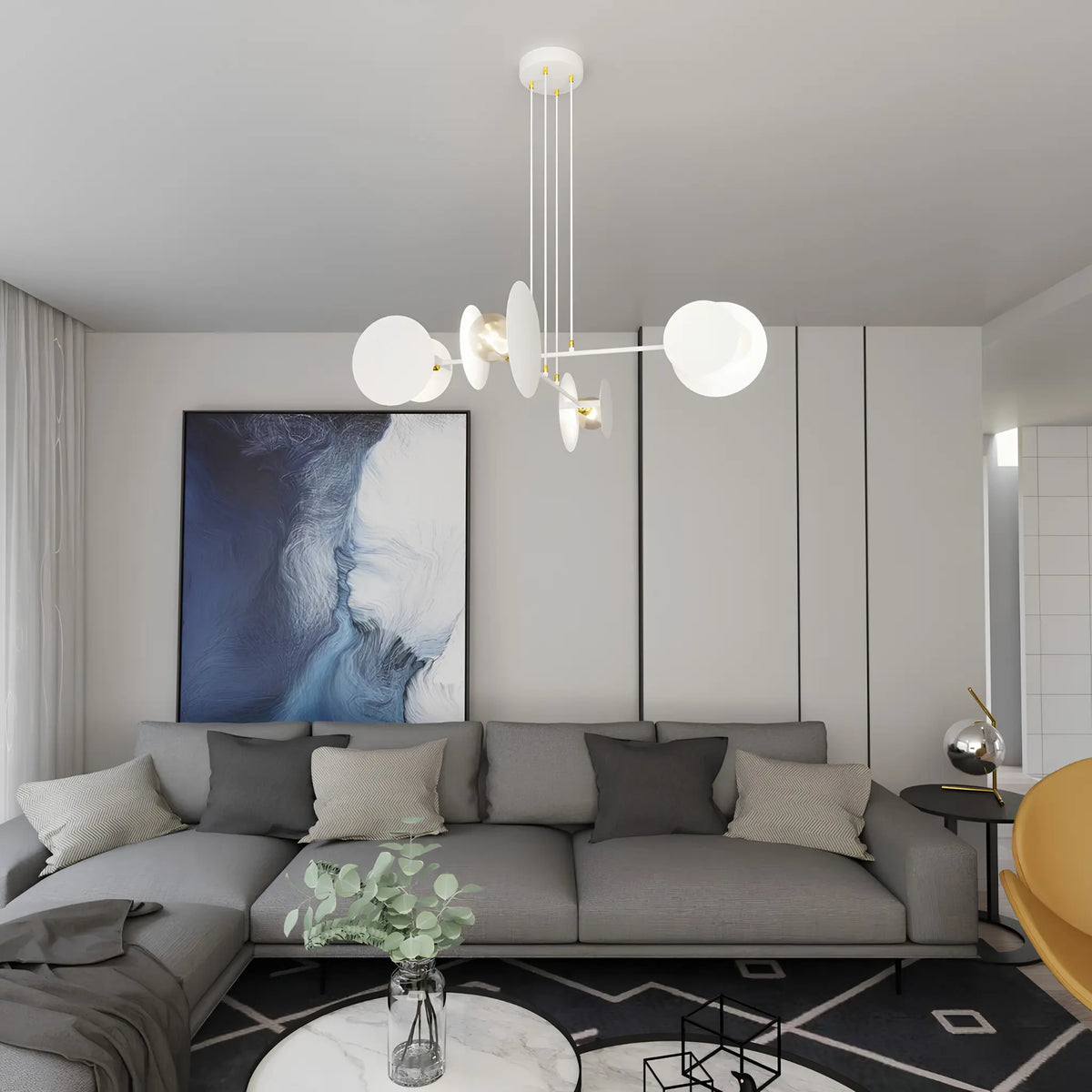 Emibig Idea Pendellampa 4-ljus Ø96 cm, Vit