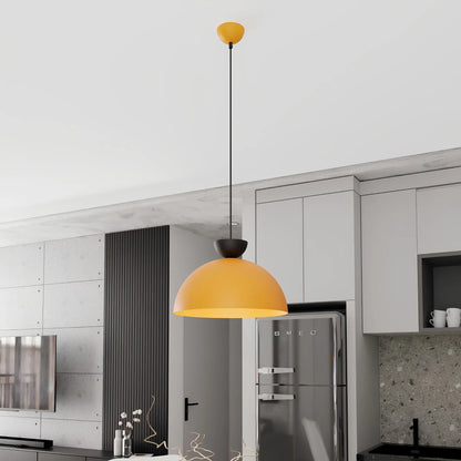 Emibig Lunaro Pendellampa Ø40 cm, Svart/Orange