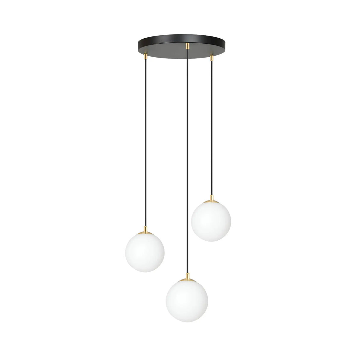 Emibig Royal Pendellampa 3-ljus Ø40 cm, Svart/Guld