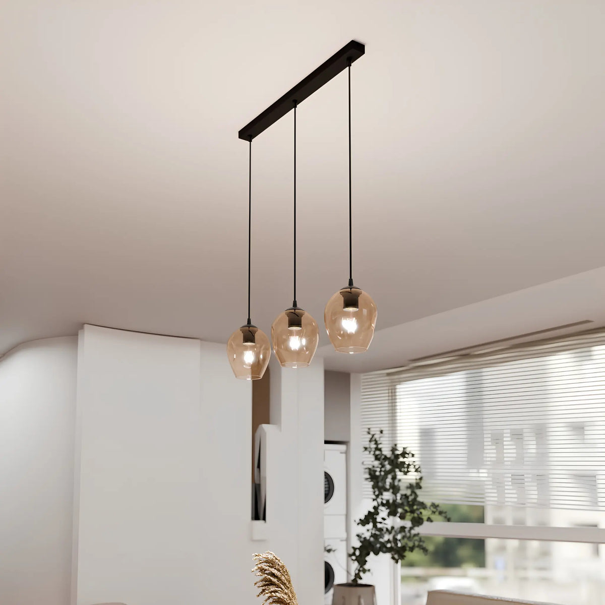 Emibig Istar Pendellampa 3-ljus 70x14 cm, Svart
