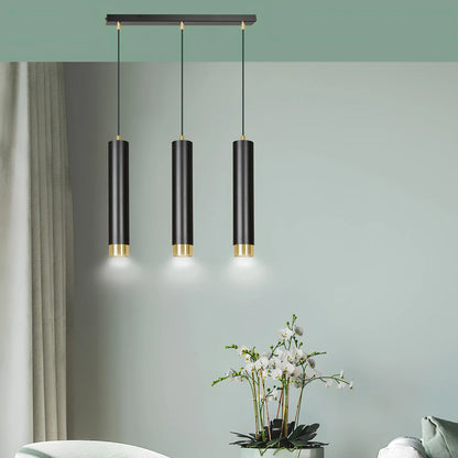 Emibig Kibo Pendellampa 3-ljus 45x6 cm, Svart/Guld