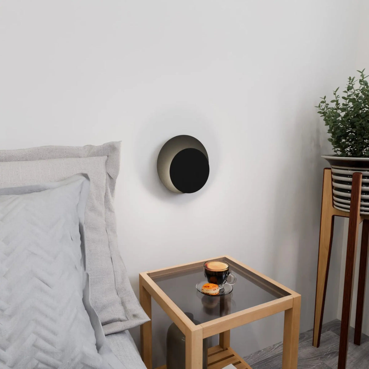Emibig Circle Vägglampa 22x20 cm, Svart
