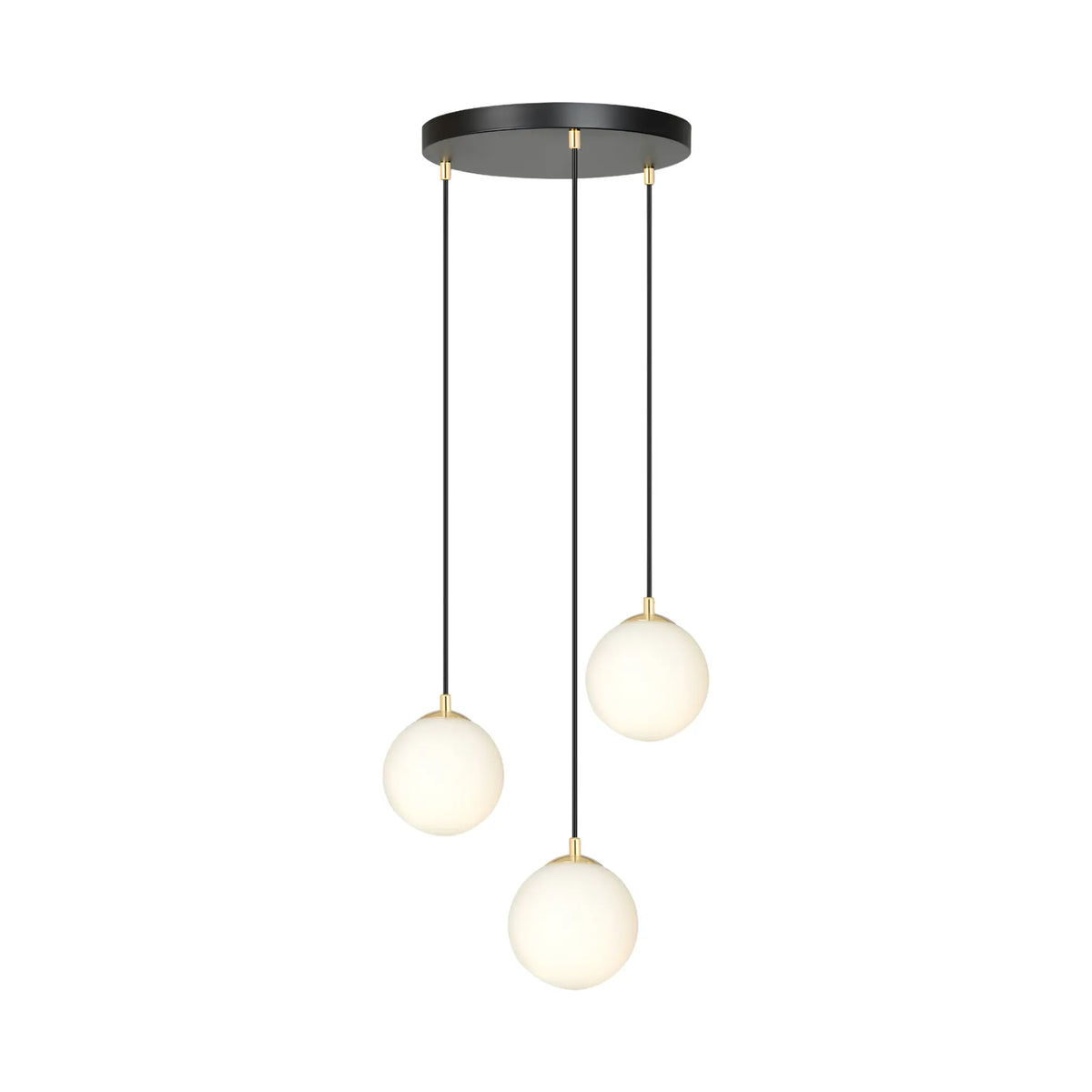 Emibig Royal Pendellampa 3-ljus Ø40 cm, Svart/Guld