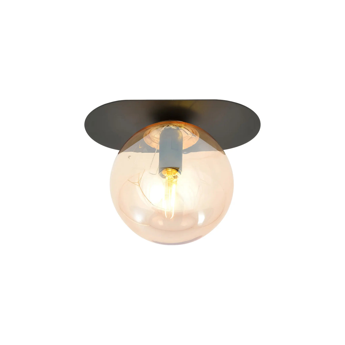 Emibig Plaza Taklampa 20x14 cm, Svart/Gul