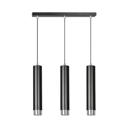 Emibig Kibo Pendellampa 3-ljus 45x6 cm, Svart/Silver
