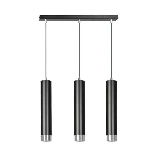 Emibig Kibo Pendellampa 3-ljus 45x6 cm, Svart/Silver