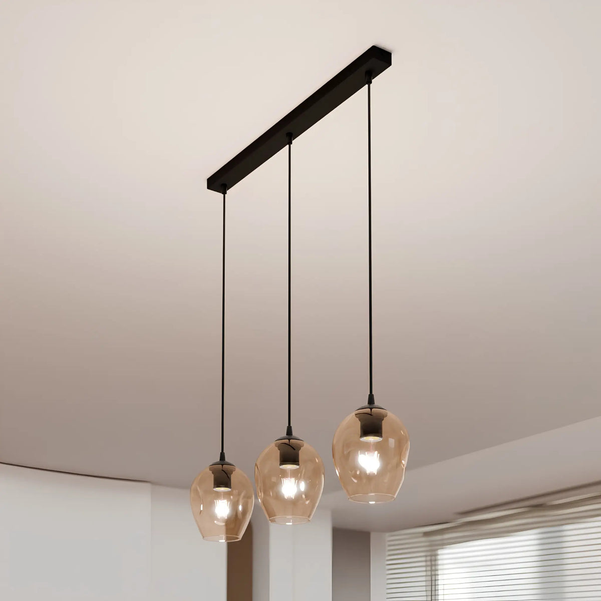 Emibig Istar Pendellampa 3-ljus 70x14 cm, Svart