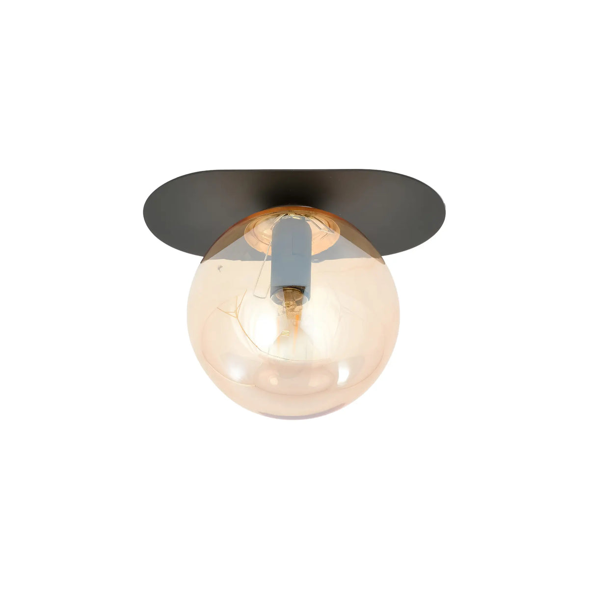 Emibig Plaza Taklampa 20x14 cm, Svart/Gul