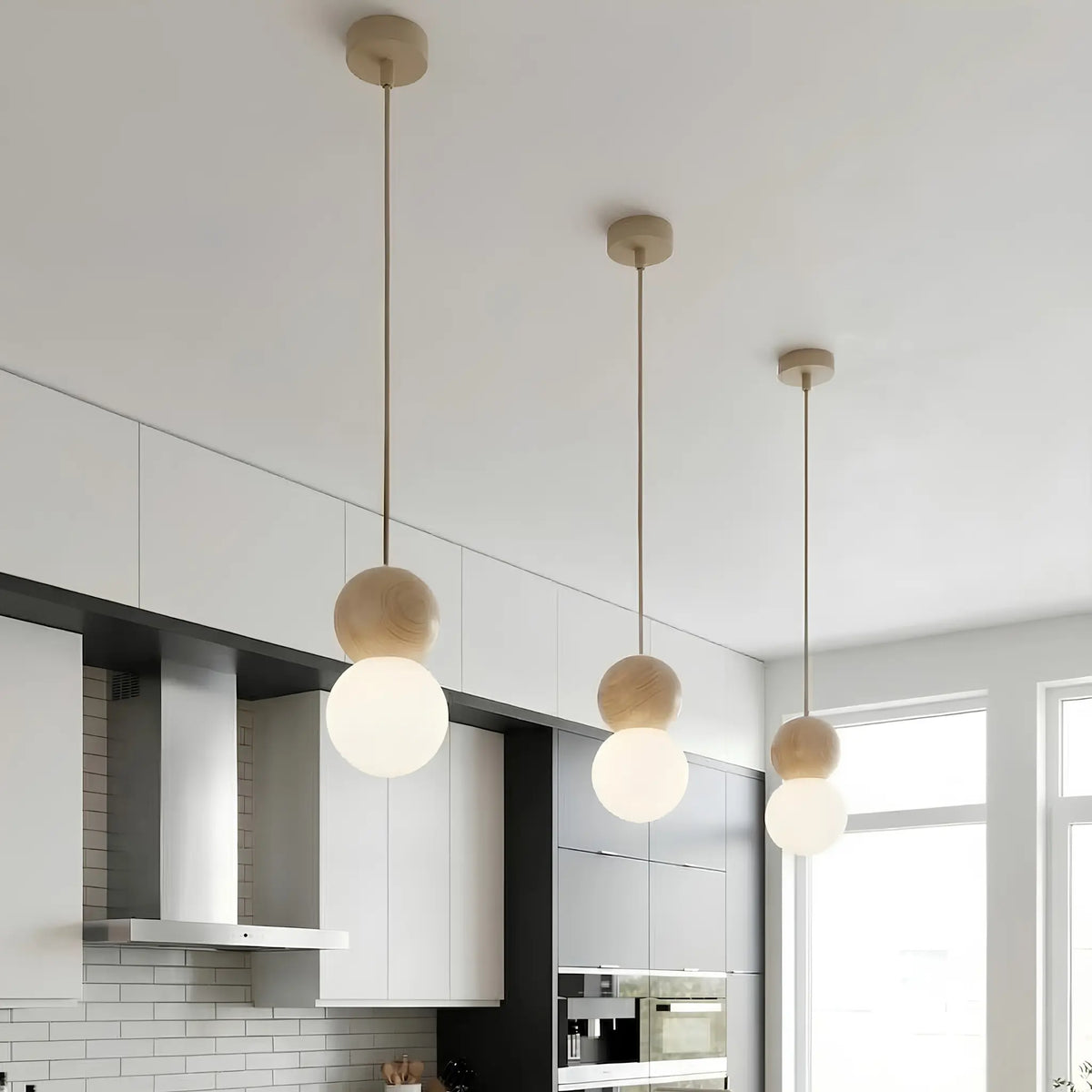 Emibig Loop Pendellampa Ø10 cm, Beige