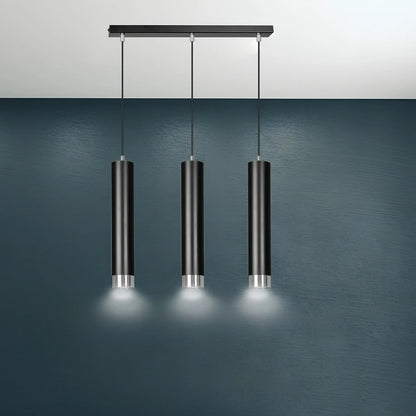 Emibig Kibo Pendellampa 3-ljus 45x6 cm, Svart/Silver