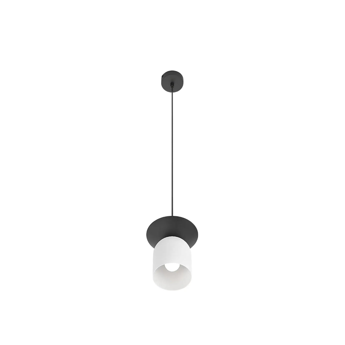 Emibig Ego Pendellampa Ø11 cm, Vit/Svart