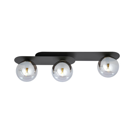 Emibig Plaza Taklampa 3-ljus 70x14 cm, Svart