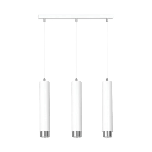 Emibig Kibo Pendellampa 3-ljus 45x6 cm, Vit/Silver