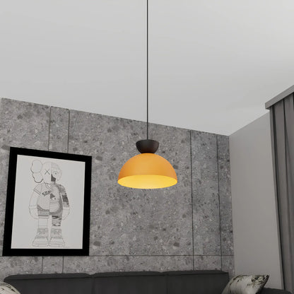 Emibig Lunaro Pendellampa Ø30 cm, Svart/Orange