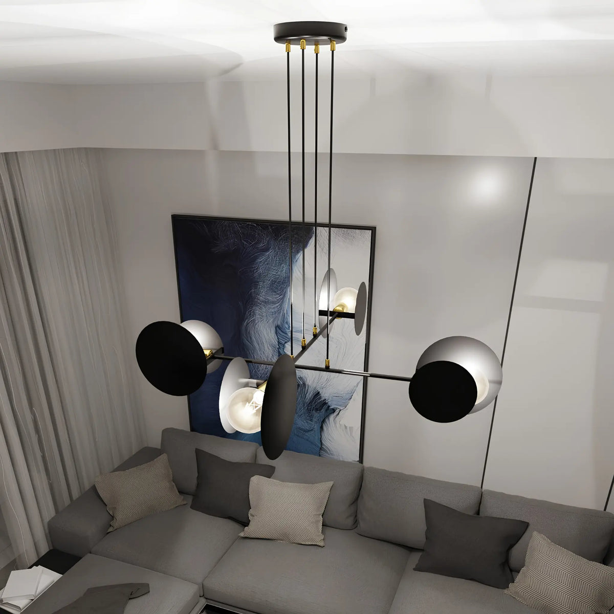 Emibig Idea Pendellampa 4-ljus Ø96 cm, Svart