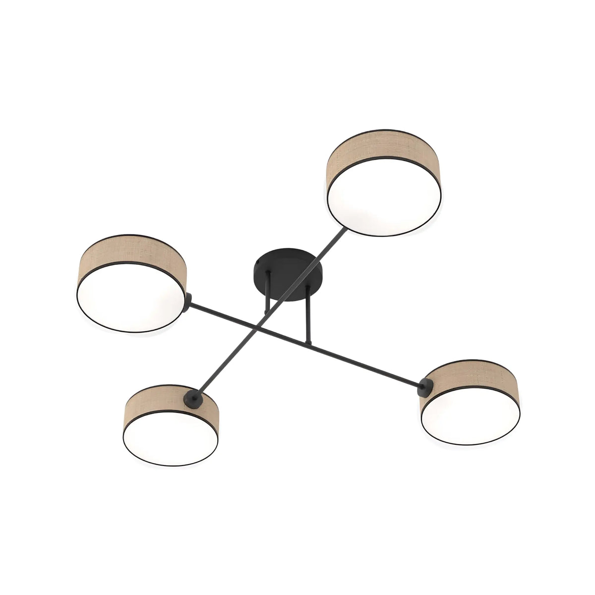 Emibig Maga Taklampa 4-ljus Ø96 cm, Brun/Svart