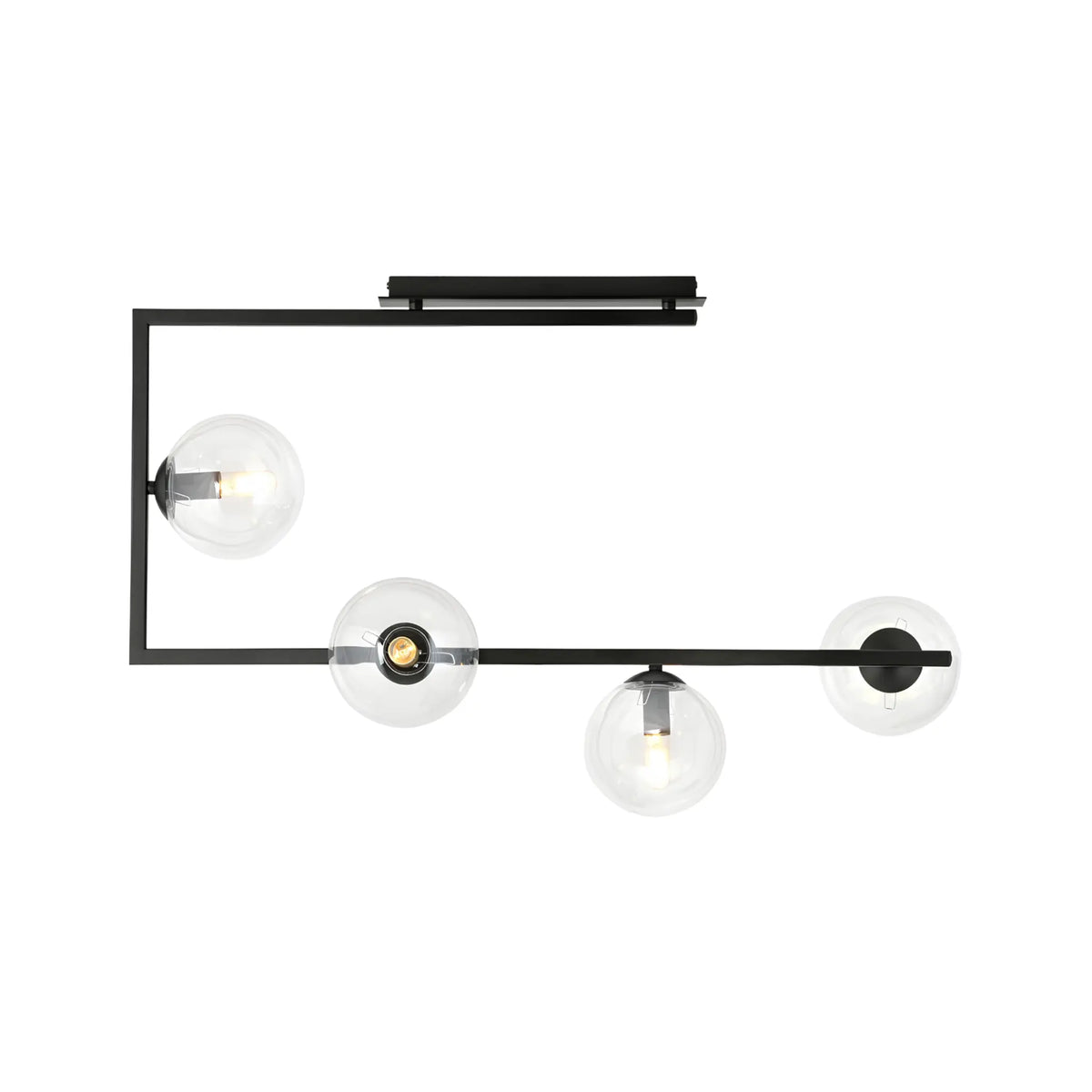 Emibig Soma Taklampa 4-ljus 83x29 cm, Svart