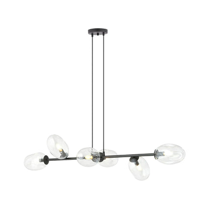 Emibig Pandora Pendellampa 6-ljus 120x40 cm, Svart