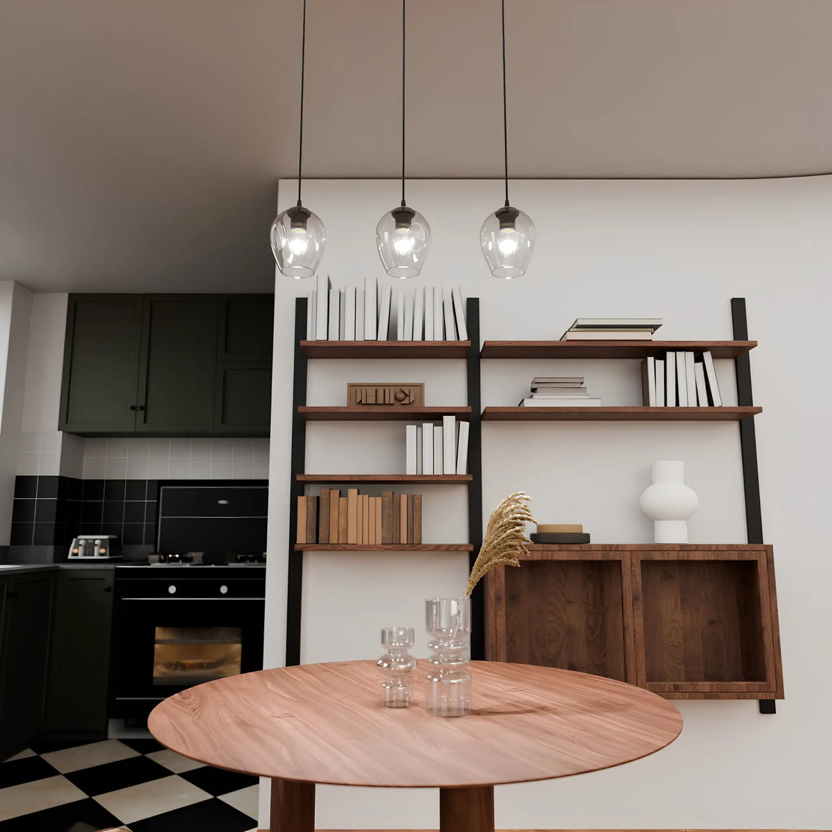 Emibig Istar Pendellampa 3-ljus 70x14 cm, Svart