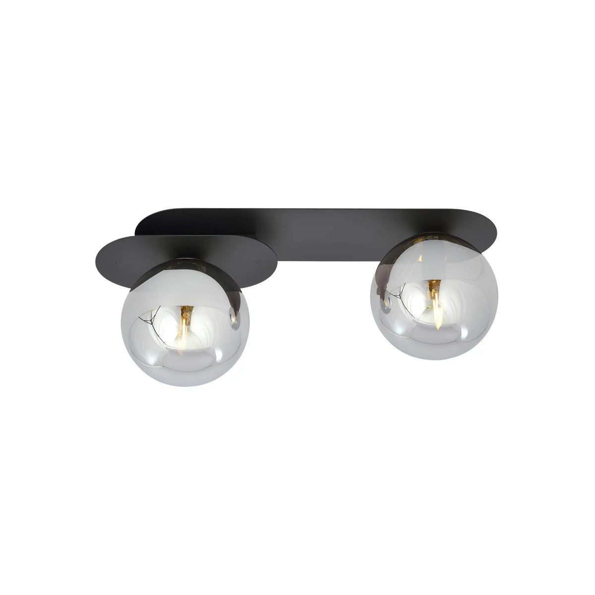 Emibig Plaza Taklampa 2-ljus 45x14 cm, Svart
