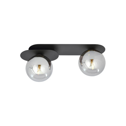Emibig Plaza Taklampa 2-ljus 45x14 cm, Svart