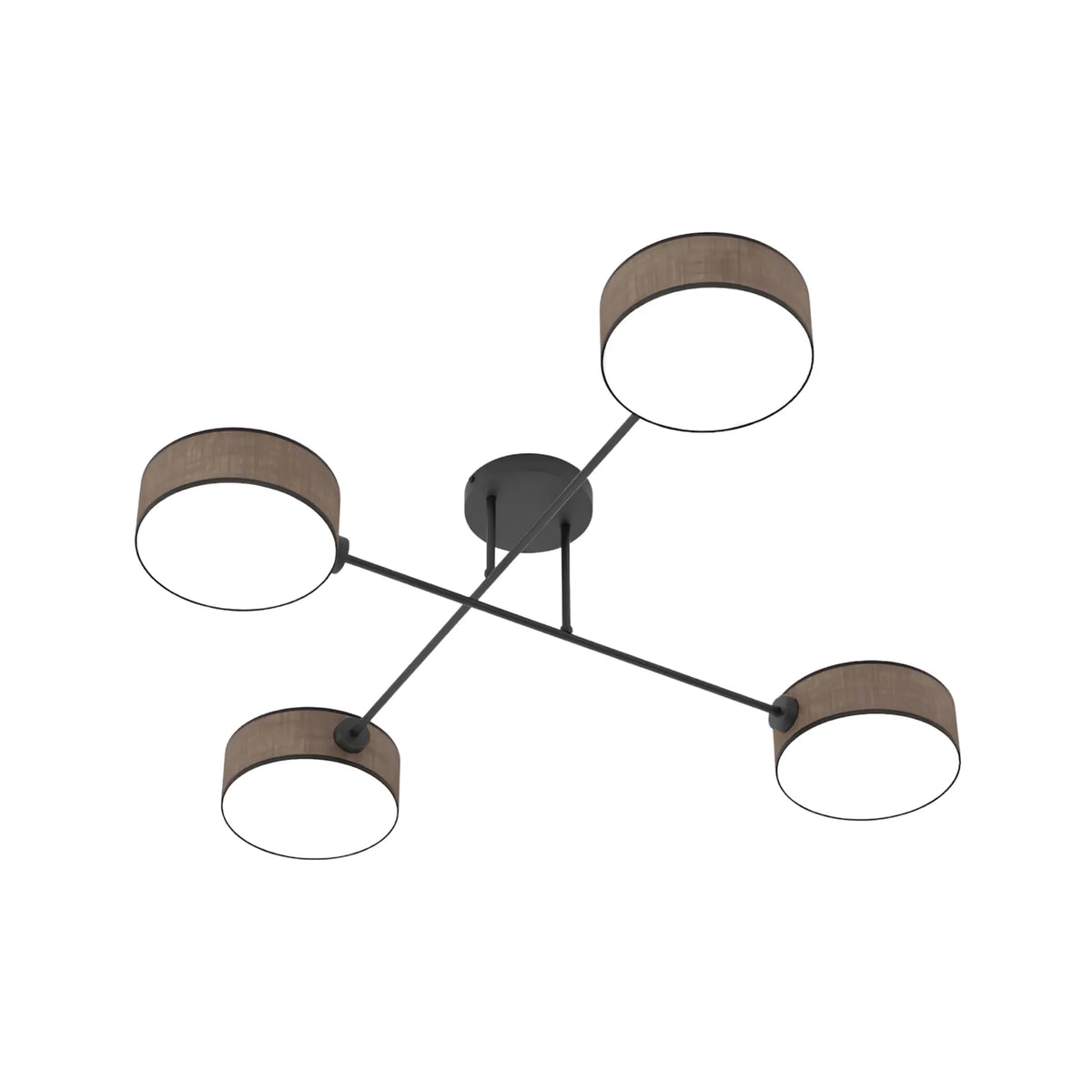 Emibig Maga Taklampa 4-ljus Ø96 cm, Brun/Svart