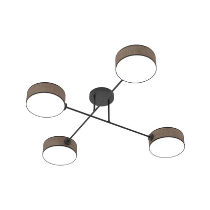 Emibig Maga Taklampa 4-ljus Ø96 cm, Brun/Svart