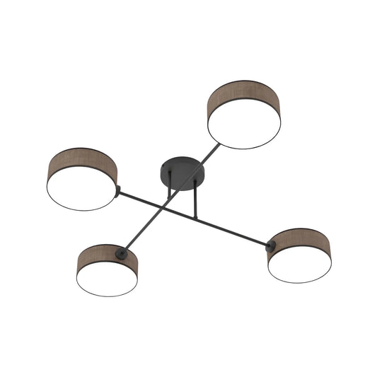 Emibig Maga Taklampa 4-ljus Ø96 cm, Brun/Svart