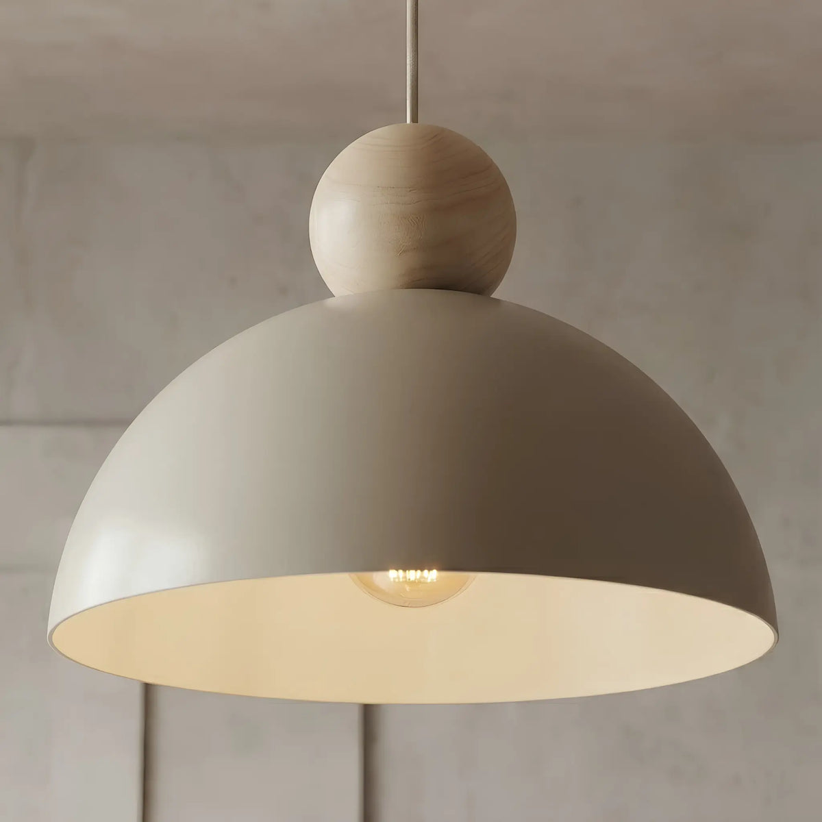 Emibig Kaki Pendellampa Ø30 cm, Beige
