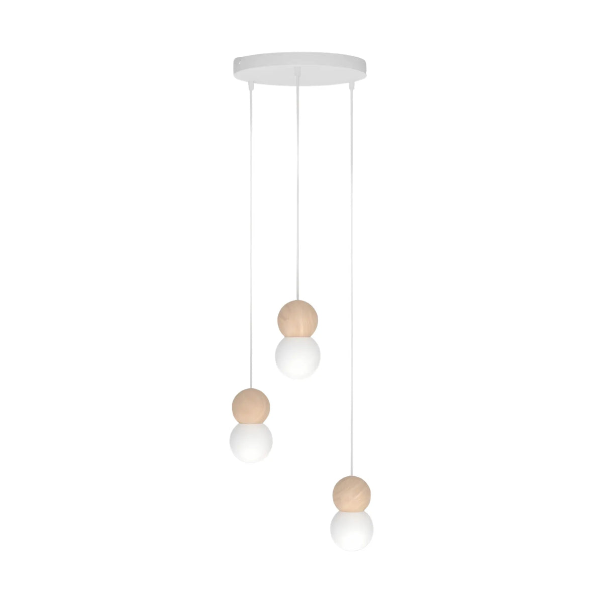 Emibig Loop Pendellampa 3-ljus Ø23 cm, Vit