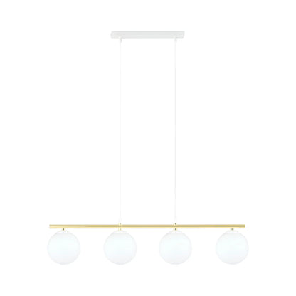 Emibig Allora Pendellampa 4-ljus 85x14 cm, Vit/Guld